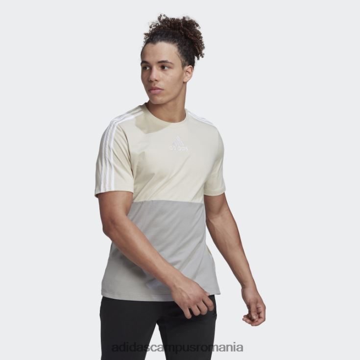 adidas campus romania essentials colorblock tee aluminiu bărbați aluminiu/gri/verde orbită J266N26596