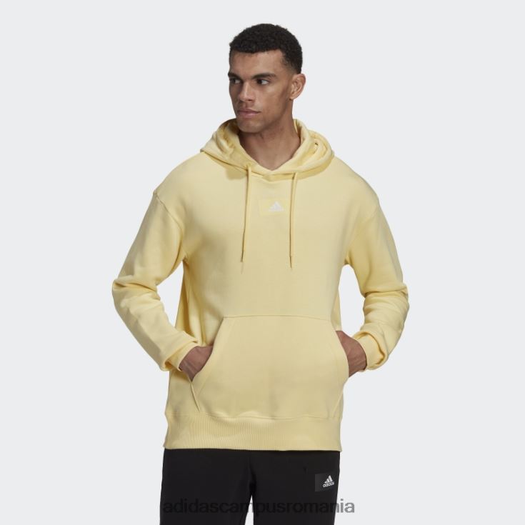 adidas campus romania essentials feelvivid bumbac fleece hanorac cu umăr căzut galben bărbați galben J266N27538