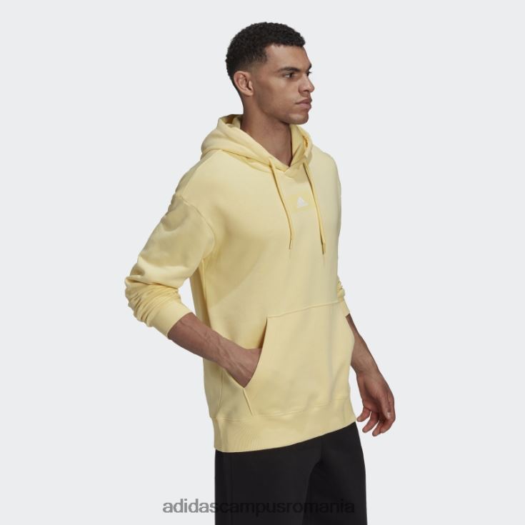 adidas campus romania essentials feelvivid bumbac fleece hanorac cu umăr căzut galben bărbați galben J266N27538