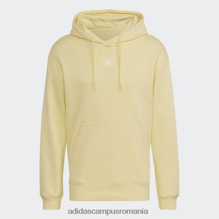 adidas campus romania essentials feelvivid bumbac fleece hanorac cu umăr căzut galben bărbați galben J266N27538