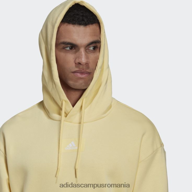 adidas campus romania essentials feelvivid bumbac fleece hanorac cu umăr căzut galben bărbați galben J266N27538