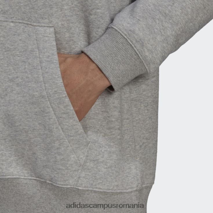 adidas campus romania essentials feelvivid bumbac fleece hanorac cu umăr căzut gri mediu adidas bărbați gri mediu J266N26534