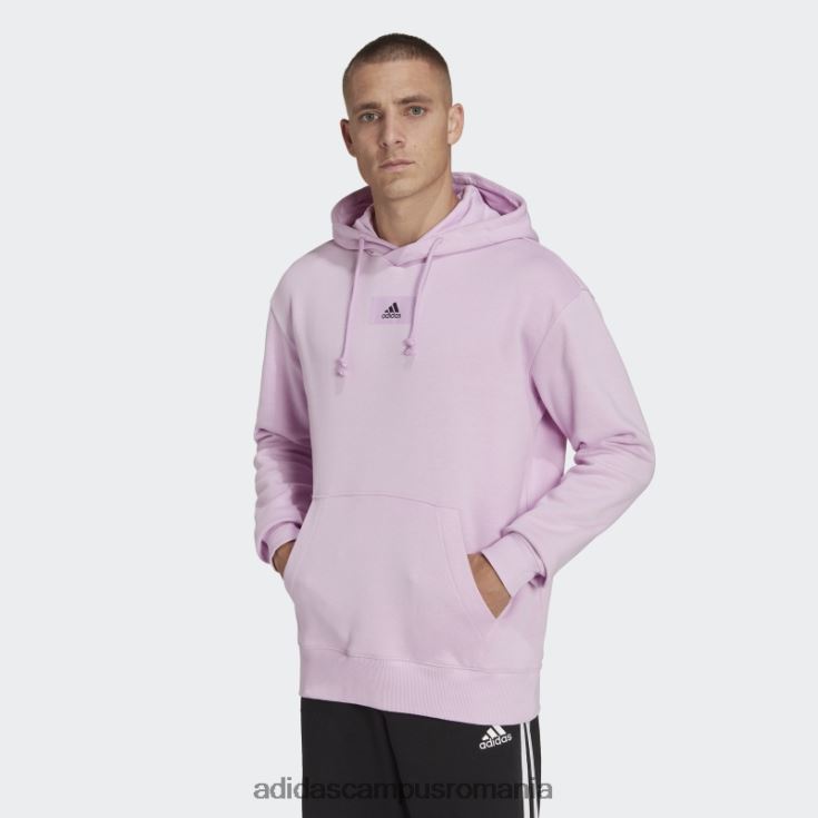 adidas campus romania essentials feelvivid bumbac fleece hanorac cu umăr căzut liliac bărbați liliac J266N26979