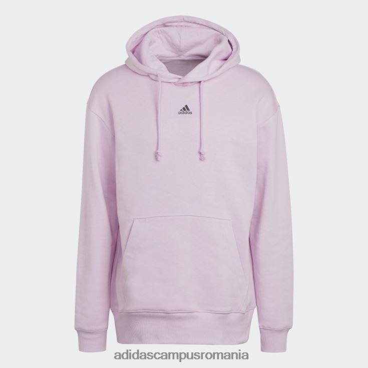 adidas campus romania essentials feelvivid bumbac fleece hanorac cu umăr căzut liliac bărbați liliac J266N26979