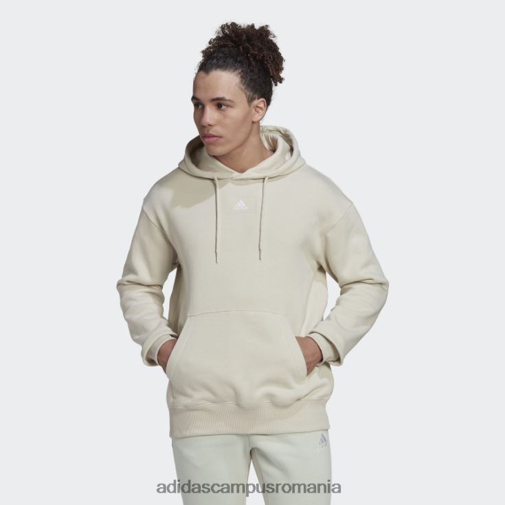adidas campus romania essentials feelvivid fleece bumbac hanorac cu umăr căzut aluminiu bărbați aluminiu J266N26799