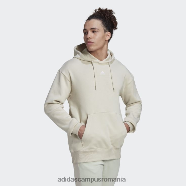 adidas campus romania essentials feelvivid fleece bumbac hanorac cu umăr căzut aluminiu bărbați aluminiu J266N26799