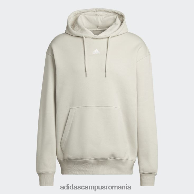 adidas campus romania essentials feelvivid fleece bumbac hanorac cu umăr căzut aluminiu bărbați aluminiu J266N26799