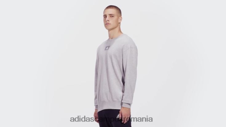 adidas campus romania essentials feelvivid hanorac cu umăr căzut, gri mediu bărbați gri mediu J266N26931