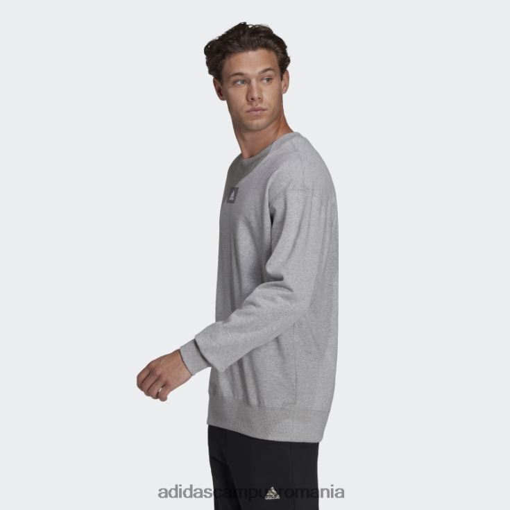 adidas campus romania essentials feelvivid hanorac cu umăr căzut, gri mediu bărbați gri mediu J266N26931