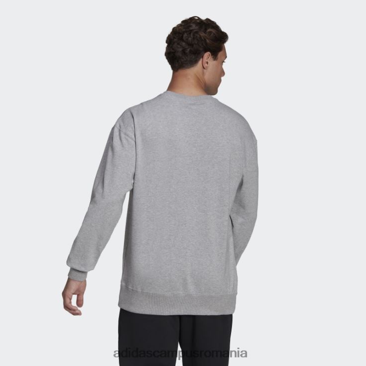 adidas campus romania essentials feelvivid hanorac cu umăr căzut, gri mediu bărbați gri mediu J266N26931