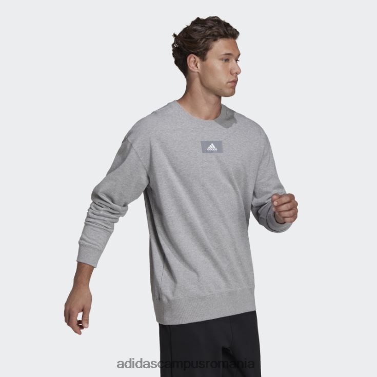 adidas campus romania essentials feelvivid hanorac cu umăr căzut, gri mediu bărbați gri mediu J266N26931
