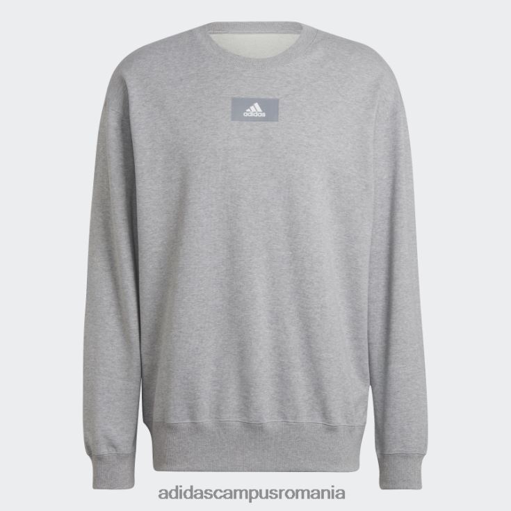 adidas campus romania essentials feelvivid hanorac cu umăr căzut, gri mediu bărbați gri mediu J266N26931
