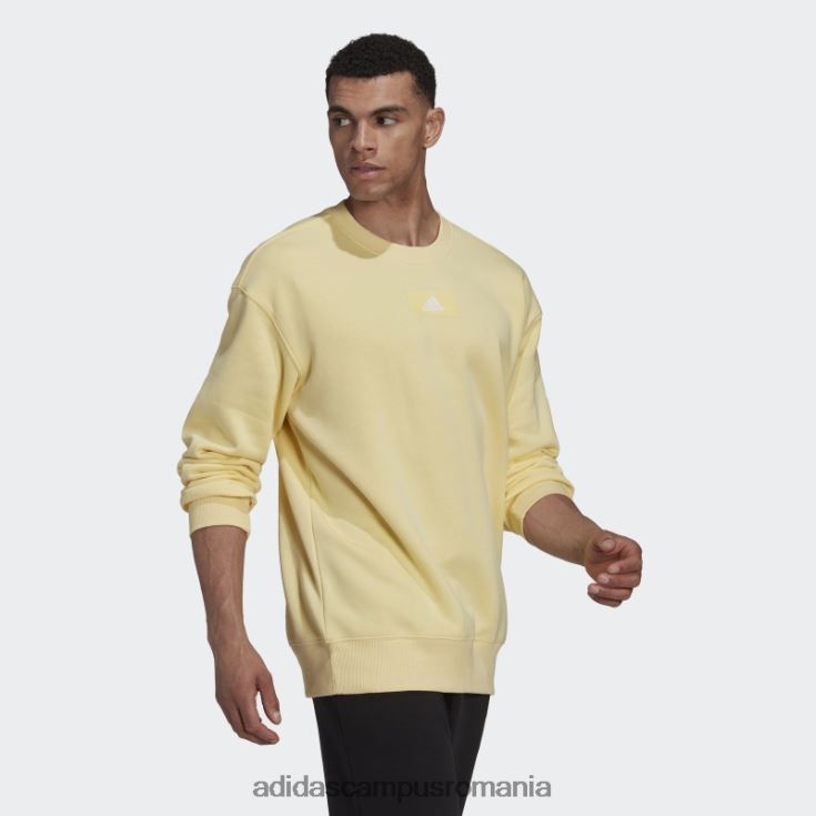 adidas campus romania essentials feelvivid hanorac fleece bumbac cu umăr căzut galben bărbați galben J266N214858