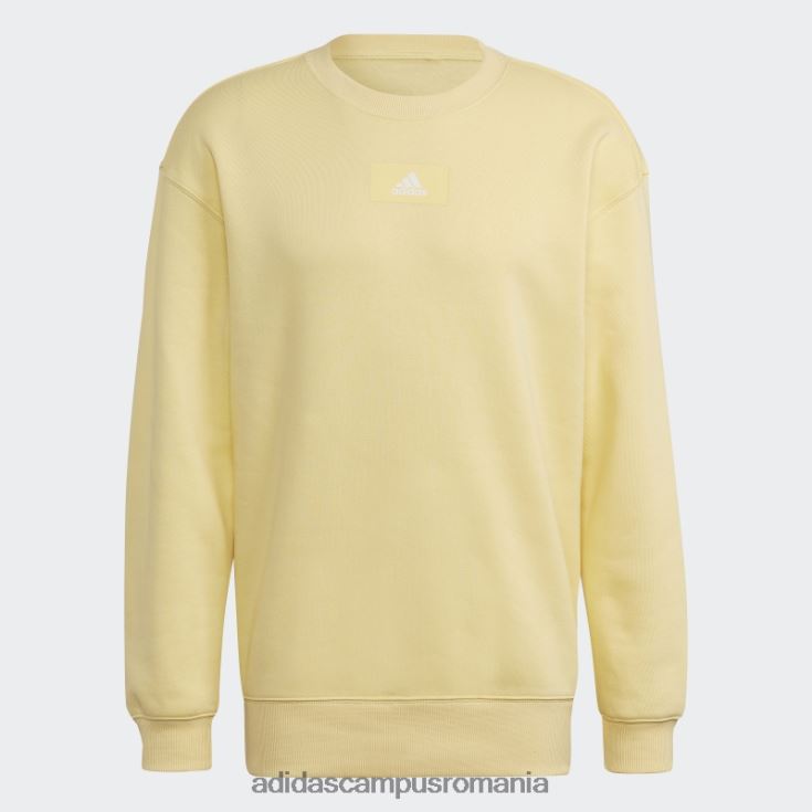 adidas campus romania essentials feelvivid hanorac fleece bumbac cu umăr căzut galben bărbați galben J266N214858