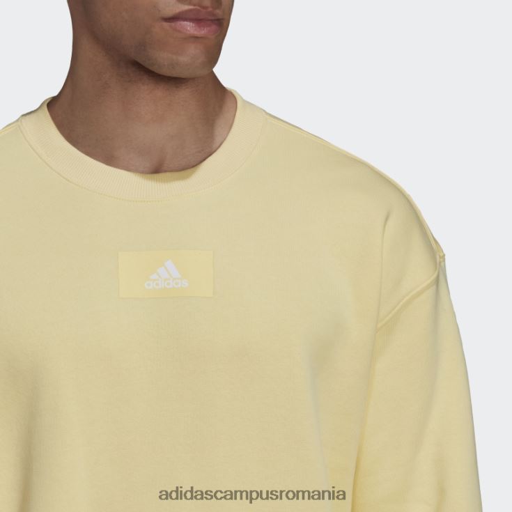 adidas campus romania essentials feelvivid hanorac fleece bumbac cu umăr căzut galben bărbați galben J266N214858