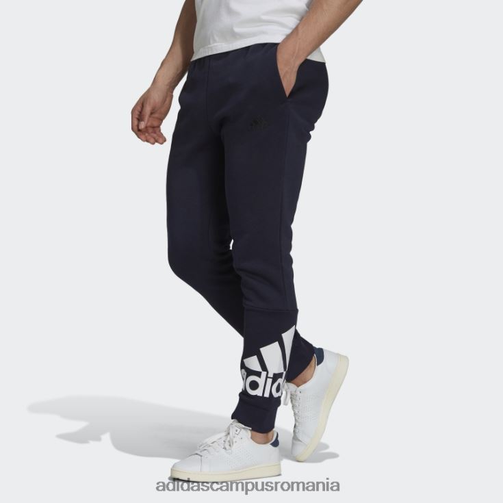 adidas campus romania essentials fleece cu manșetă conică, pantaloni cu logo, cerneală adidas bărbați cerneală/alb J266N26714