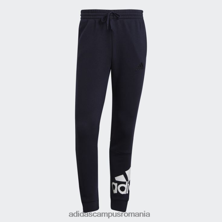 adidas campus romania essentials fleece cu manșetă conică, pantaloni cu logo, cerneală adidas bărbați cerneală/alb J266N26714