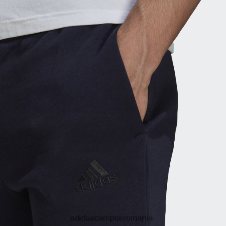 adidas campus romania essentials fleece cu manșetă conică, pantaloni cu logo, cerneală adidas bărbați cerneală/alb J266N26714