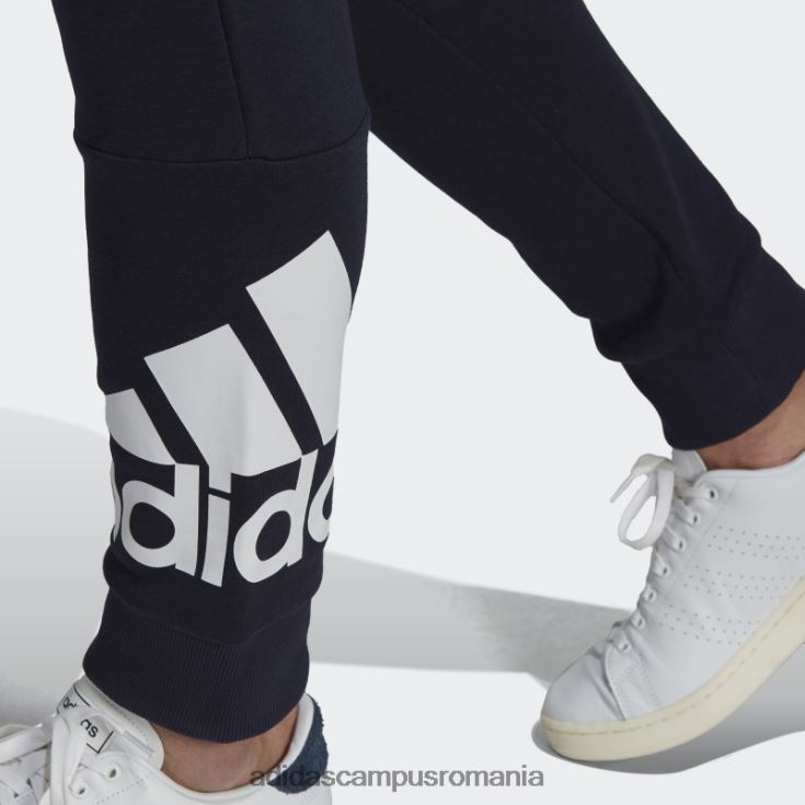 adidas campus romania essentials fleece cu manșetă conică, pantaloni cu logo, cerneală adidas bărbați cerneală/alb J266N26714