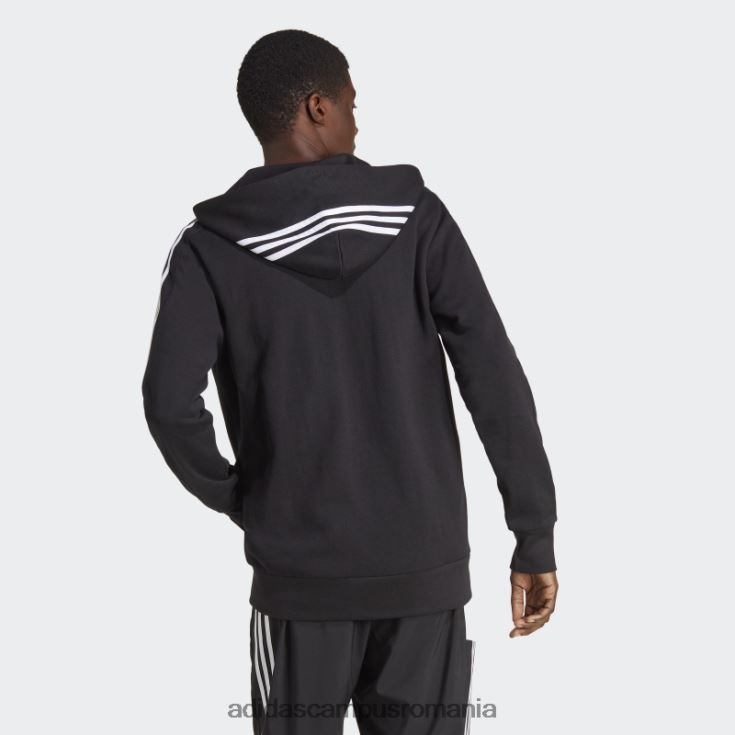 adidas campus romania essentials french terry 3 dungi hanorac cu fermoar complet alb fashion bărbați alb negru J266N214547