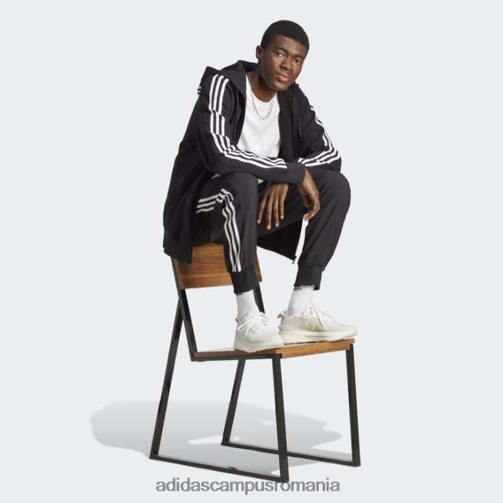 adidas campus romania essentials french terry 3 dungi hanorac cu fermoar complet alb fashion bărbați alb negru J266N214547