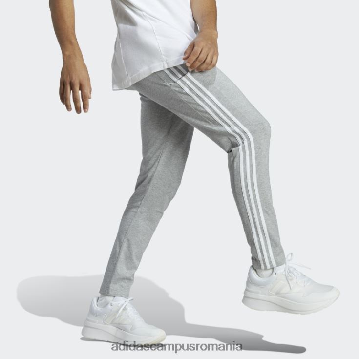 adidas campus romania essentials un singur tricou conic tiv deschis pantaloni cu 3 dungi gri mediu adidas bărbați gri mediu/alb J266N23648