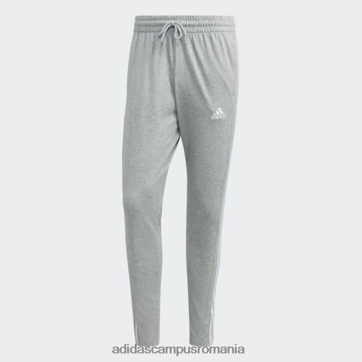 adidas campus romania essentials un singur tricou conic tiv deschis pantaloni cu 3 dungi gri mediu adidas bărbați gri mediu/alb J266N23648