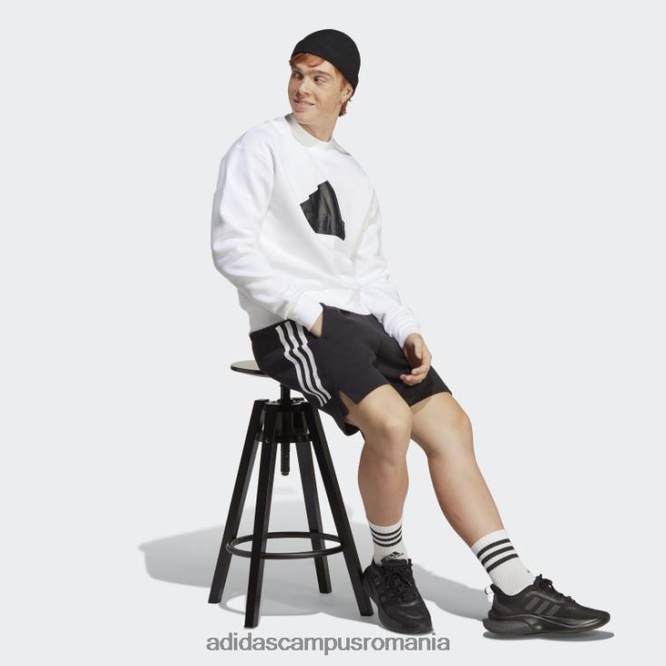 adidas campus romania fierbinte icoane viitoare 3 dungi pantaloni scurți negru bărbați negru J266N24982