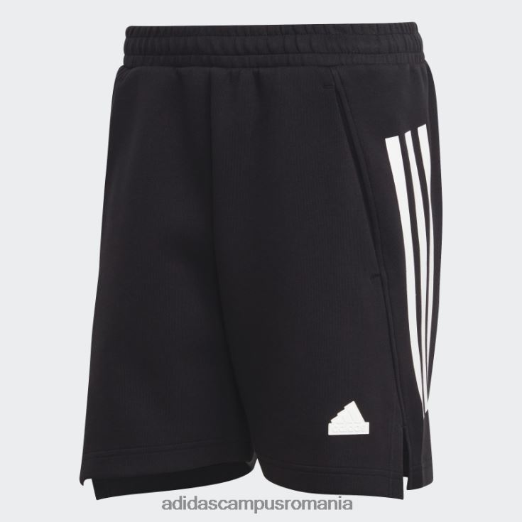 adidas campus romania fierbinte icoane viitoare 3 dungi pantaloni scurți negru bărbați negru J266N24982