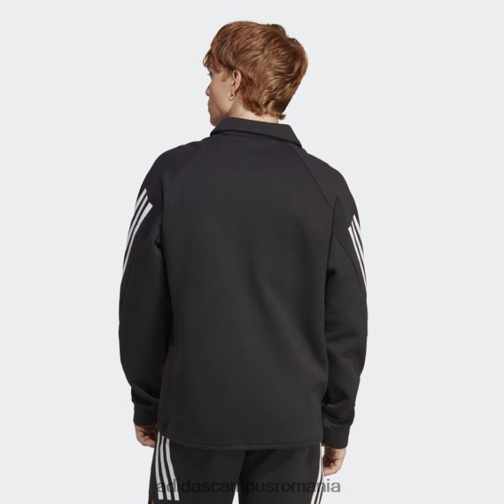 adidas campus romania future icons jacheta antrenori 3 dungi neagra bărbați alb negru J266N24963