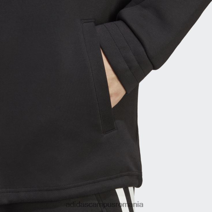 adidas campus romania future icons jacheta antrenori 3 dungi neagra bărbați alb negru J266N24963