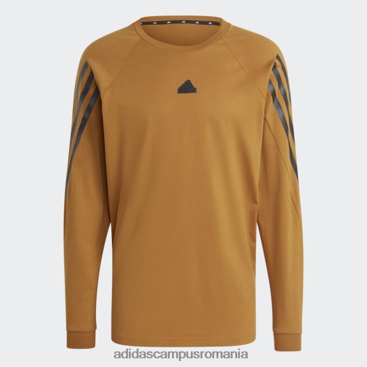 adidas campus romania future icons tricou cu mânecă lungă cu 3 dungi bronz adidas bărbați bronz J266N21020
