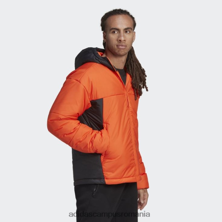 adidas campus romania geaca adidas cu gluga umflata cu 3 dungi bsc portocalie bărbați portocaliu/negru J266N27197