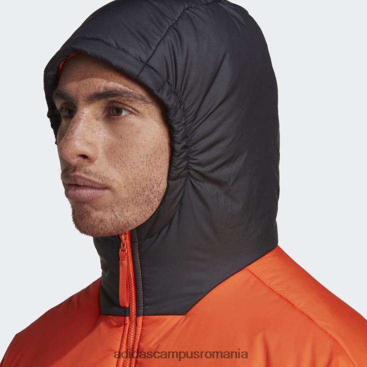adidas campus romania geaca adidas cu gluga umflata cu 3 dungi bsc portocalie bărbați portocaliu/negru J266N27197