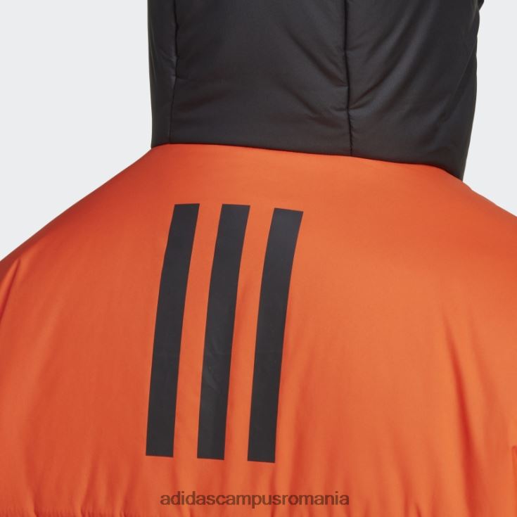 adidas campus romania geaca adidas cu gluga umflata cu 3 dungi bsc portocalie bărbați portocaliu/negru J266N27197
