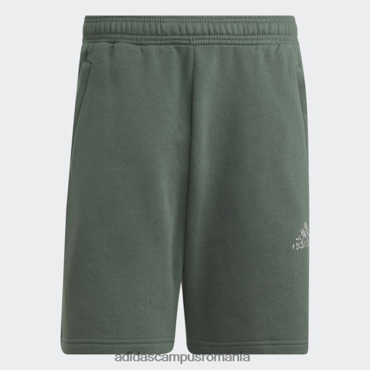 adidas campus romania green oxide stadium fleece reciclat insignă de pantaloni scurți sport adidas bărbați oxid verde J266N27107