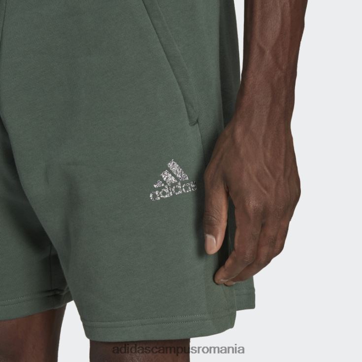 adidas campus romania green oxide stadium fleece reciclat insignă de pantaloni scurți sport adidas bărbați oxid verde J266N27107