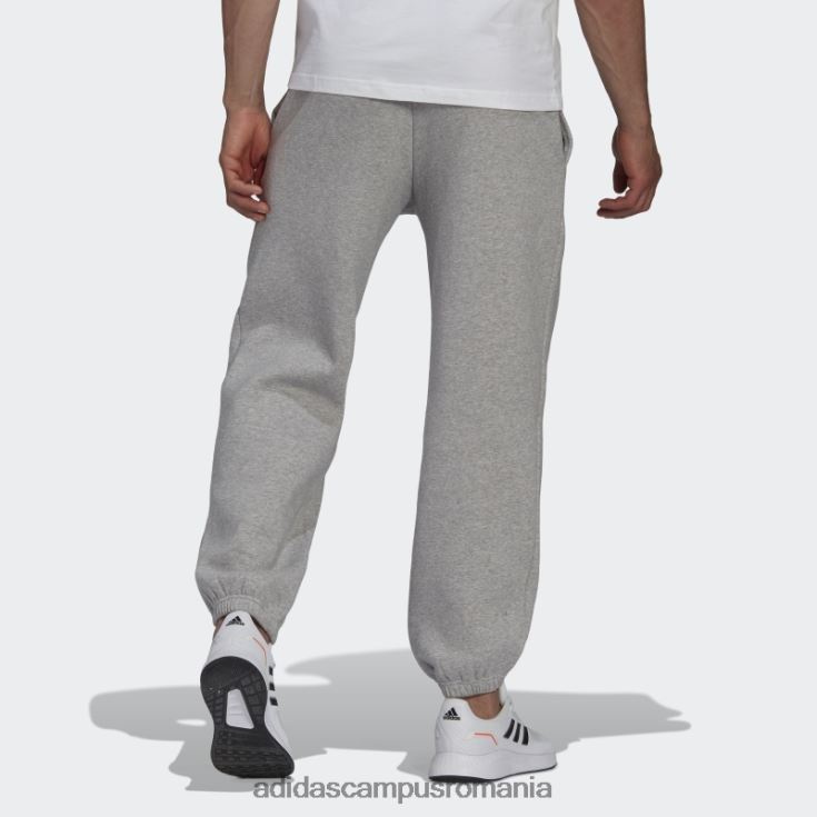 adidas campus romania gri mediu essentials feelvivid fleece din bumbac pantaloni de trening cu picioare drepte bărbați gri mediu J266N27006
