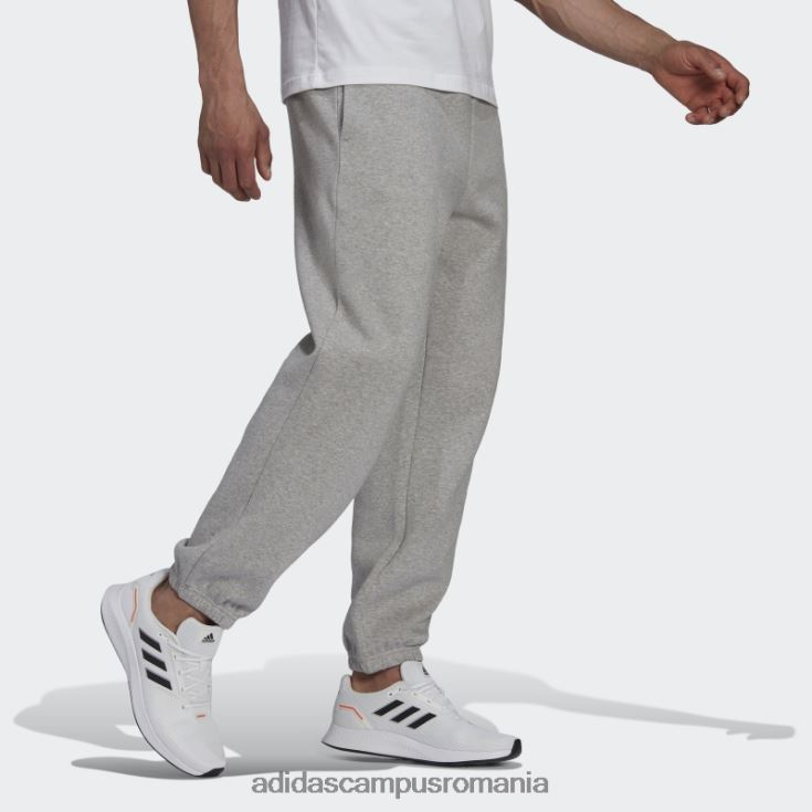 adidas campus romania gri mediu essentials feelvivid fleece din bumbac pantaloni de trening cu picioare drepte bărbați gri mediu J266N27006