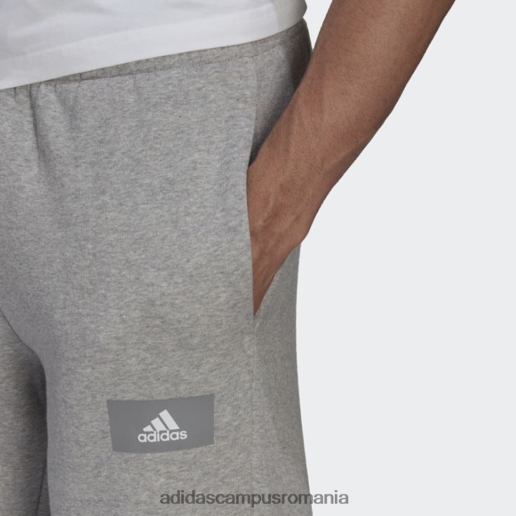 adidas campus romania gri mediu essentials feelvivid fleece din bumbac pantaloni de trening cu picioare drepte bărbați gri mediu J266N27006
