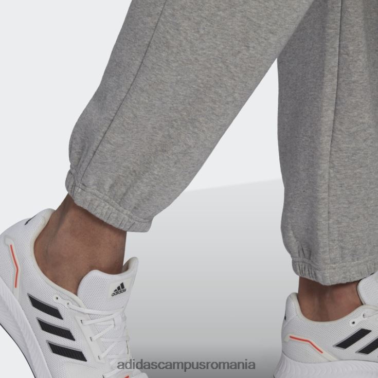 adidas campus romania gri mediu essentials feelvivid fleece din bumbac pantaloni de trening cu picioare drepte bărbați gri mediu J266N27006