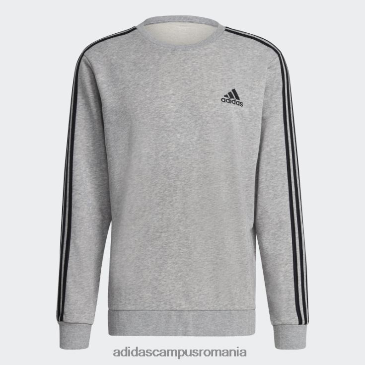adidas campus romania hanorac adidas cu 3 dungi gri mediu essentials bărbați gri mediu/negru J266N26885