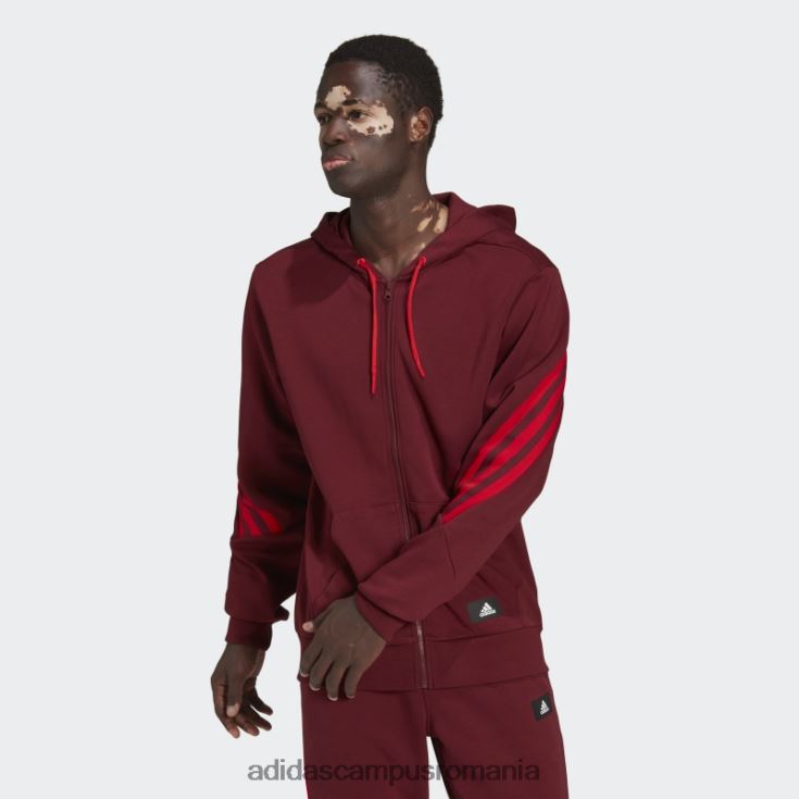 adidas campus romania hanorac adidas cu fermoar complet cu 3 dungi icoane roșii ale viitorului bărbați roșu J266N25493