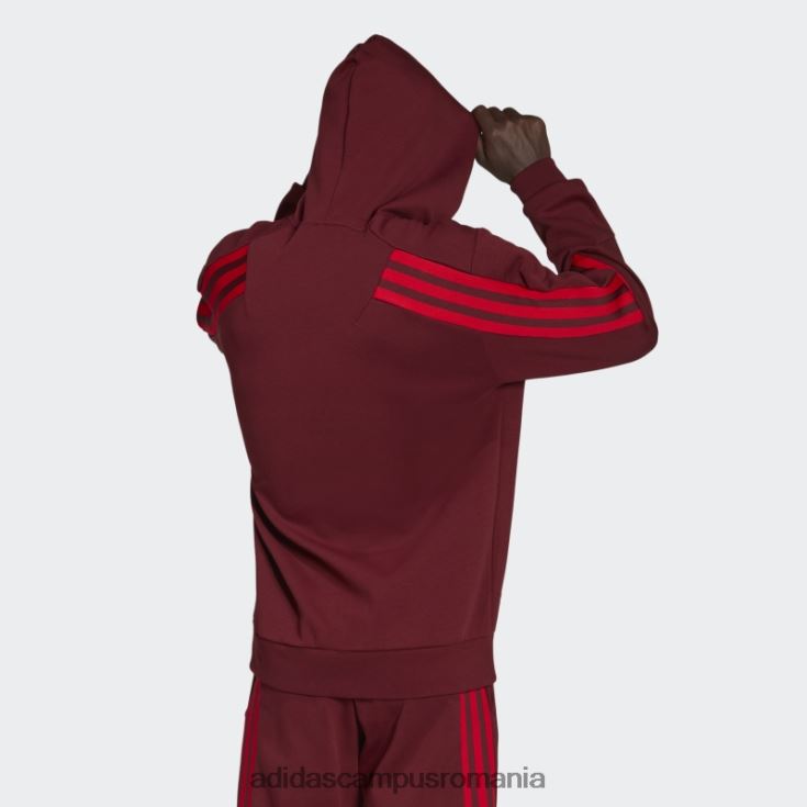 adidas campus romania hanorac adidas cu fermoar complet cu 3 dungi icoane roșii ale viitorului bărbați roșu J266N25493