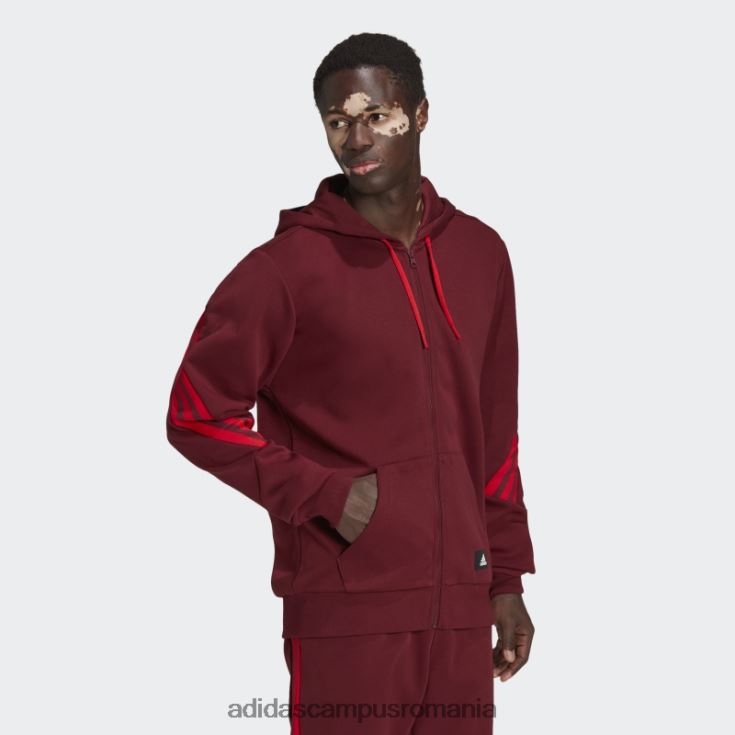 adidas campus romania hanorac adidas cu fermoar complet cu 3 dungi icoane roșii ale viitorului bărbați roșu J266N25493