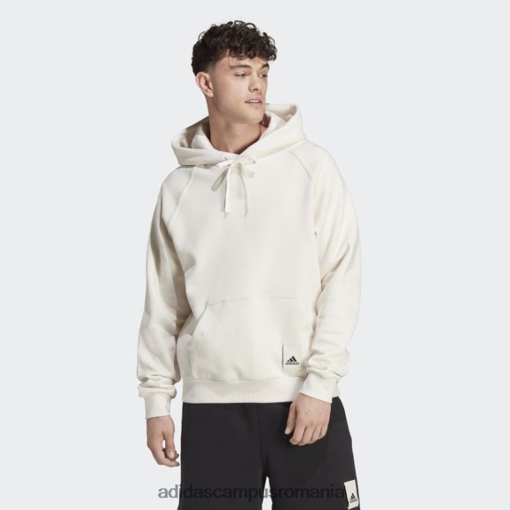 adidas campus romania hanorac alb din fleece lounge bărbați alb J266N25632