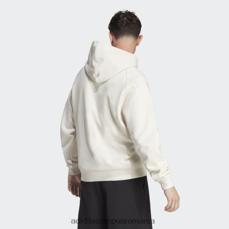 adidas campus romania hanorac alb din fleece lounge bărbați alb J266N25632