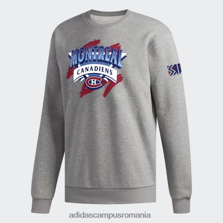 adidas campus romania hanorac canadiens vintage crew gri mediu bărbați gri mediu/alb/nhl-mca-508 J266N25347