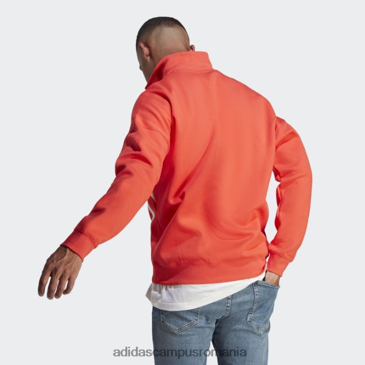 adidas campus romania hanorac colorblock cu fermoar sfert adidas rosu bărbați rosu alb J266N2888