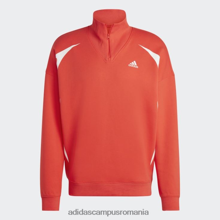 adidas campus romania hanorac colorblock cu fermoar sfert adidas rosu bărbați rosu alb J266N2888